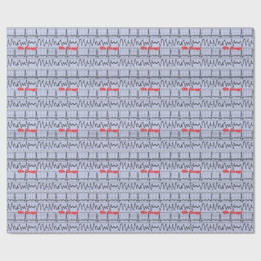 Grappig zurse Gift Wrapping Paper Oh Crap Cadeaupapier (Vlak)