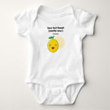 Grappig "Zuur maar Zoet" Citroen Baby Shirt
