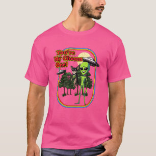 Grappig Zwart en Tan Chihuahua Alien Je bent gekoz T-shirt