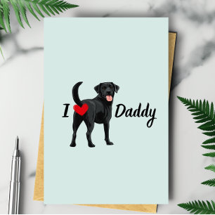 Grappig Zwart Lab Hond Bum Butt Hart Vaders Dag Kaart