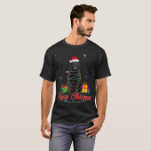 Grappig zwart lab hond Kerstmis Kerstmis Kerstmis T-shirt (Voorkant volledig)