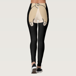 grappig, zwart leggings