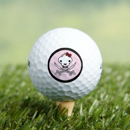 Grappig zwart wit jolly Kat piraat schedel Botten Golfballen (Insitu Shirt)