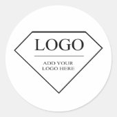 Grappig zwart wit verjaardagsgeschenk met eigen na ronde sticker (Voorkant)