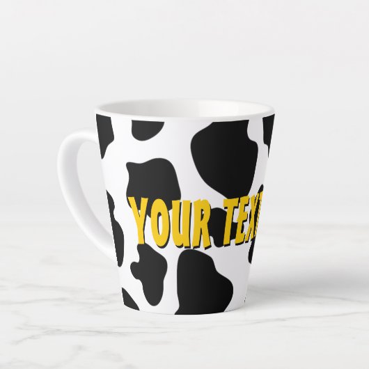 Grappig zwart-witte koe bewijst de laatste mok cad (Linkerhoek)