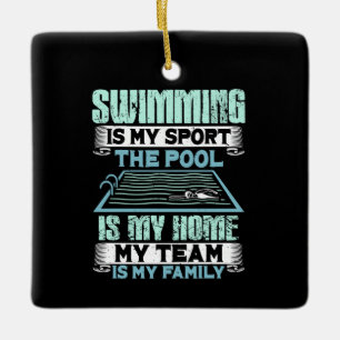 Grappig Zwem Citaat Keramisch Ornament