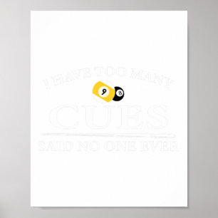 Grappig zwembad biljart Ik heb te veel aanwijzinge Poster