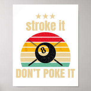 Grappig zwembad biljart slag het niet porren het z poster