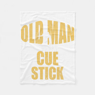Grappig zwembad biljartspeler snooker oud Man met Fleece Deken