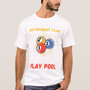 Grappig zwembad ontwerp voor mannen vrouwen biljar t-shirt