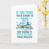 grappig zwemmen, als je denkt dat je sport is kaart (Gele Bloem)