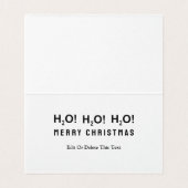 Grappig Zwemmen Kerstkaarten Kaart (Binnenkant ongevouwen)