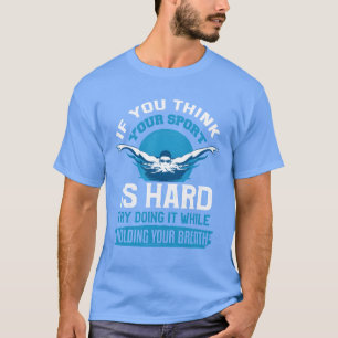Grappig zwemmen quote meisje t-shirt