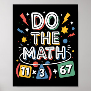 Grappige 100 dagen school wiskunde vergelijking Do Poster