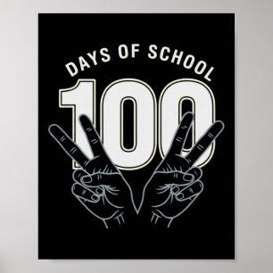 Grappige 100e dag van school voor leraar of leerli poster