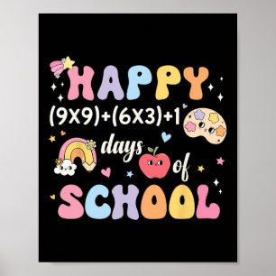 Grappige 100e dag Wiskunde Formula 100 Days of Sch Poster