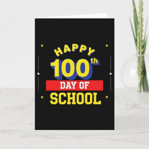Grappige 100ste dag van school voor leraar of leer kaart