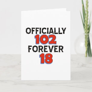 Grappige 102 jaar verjaardag design kaart