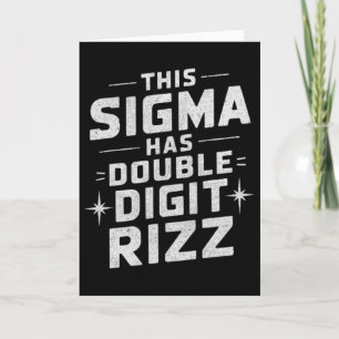 Grappige 10 Jaar Verjaardag Rizz Sigma Brain Rot B Kaart