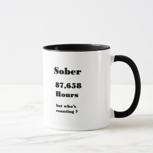 grappige 10-jarige sobriety-mok. mok (Rechts)