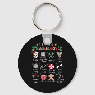 Grappige 12 dagen van radiologie Kerstmis Radiate  Sleutelhanger