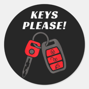 Grappige 16e verjaardag sleutels jongens meisjes S Ronde Sticker