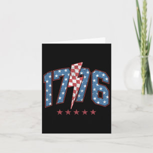 Grappige 1776 4e Juli Amerikaanse Vlag Mannen Vrou Kaart