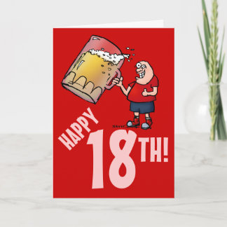 Grappige 18e Verjaardag Kaart met Cartoon van Enor