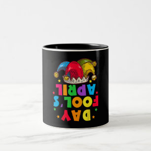 Grappige 1 april-grapjes kit 1 april grappen tweekleurige koffiemok