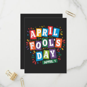 Grappige 1 april-grapjes kit uitnodiging briefkaart