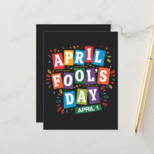 Grappige 1 april grappen kit aankondigingskaart
