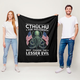 Grappige 2024 Verkiezingen Cthulhu Voor President  Fleece Deken