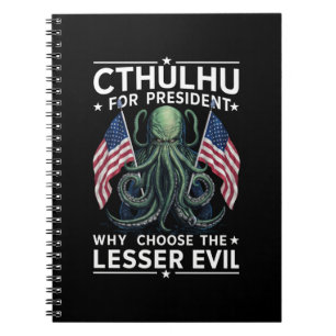 Grappige 2024 Verkiezingen Cthulhu Voor President Notitieboek