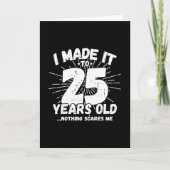 Grappige 25e verjaardag citaat sarcastisch 25 jaar kaart (Voorkant)