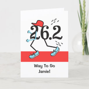 Grappige 26,2 marathonloper finisher kaart