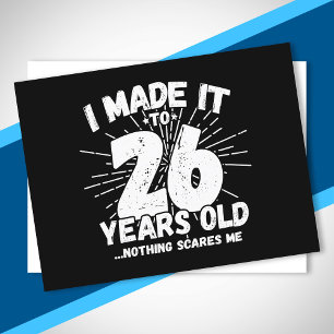 Grappige 26e verjaardag citaat sarcastisch 26 jaar briefkaart