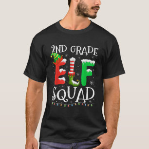Grappige 2e klas Elf Squad Leraar Student Kerstmis T-shirt