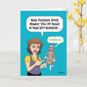 Grappige 30e verjaardag voorspelling kaart (Gele Bloem)