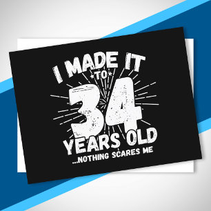 Grappige 34e verjaardag citaat sarcastisch 34 jaar briefkaart