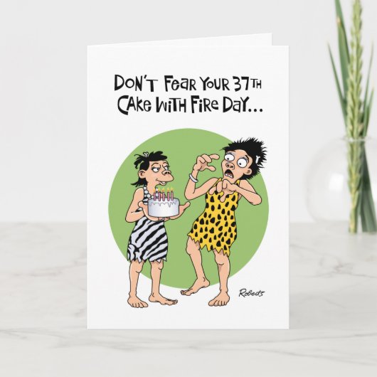 Grappige 37e verjaardag groet kaart (Voorkant)