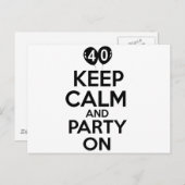 Grappige 40 jaar oude design briefkaart (Voorkant / Achterkant)