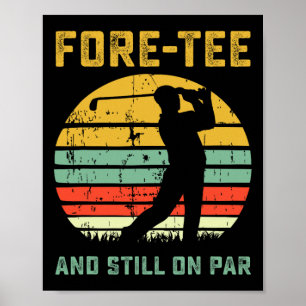 Grappige 40e verjaardag golf grap golfen 40 jaar o poster