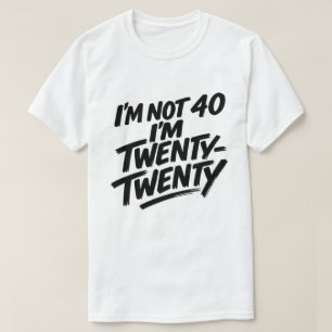 Grappige 40e verjaardag Grungy sportieve stijl T-shirt