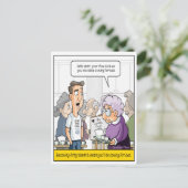 Grappige 40e verjaardagskaart briefkaart (Staand voorkant)