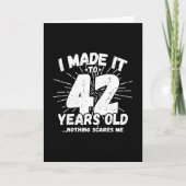 Grappige 42e verjaardag Quote Sarcastisch 42 jaar  Kaart (Voorkant)