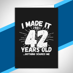 Grappige 42e verjaardag Quote Sarcastisch 42 jaar  Kaart