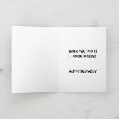 Grappige 43e verjaardag kaart (Binnen)