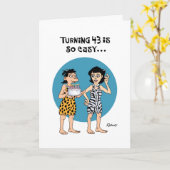 Grappige 43e verjaardag kaart (Gele Bloem)