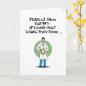 Grappige 43e verjaardag kaart (Gele Bloem)