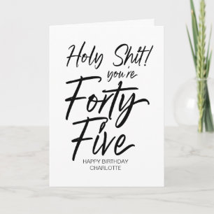 Grappige 45e Gelukkige Verjaardag Vijfenveertig vo Kaart